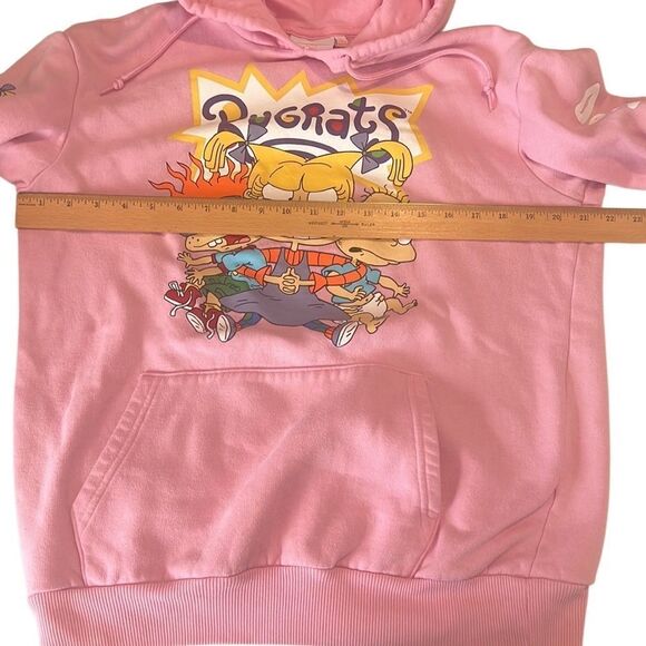 Nickelodeon Rugrats Pink Graphic Long Sleeves Hoodie Sweatshirt Size Medium - Picture 12 of 12